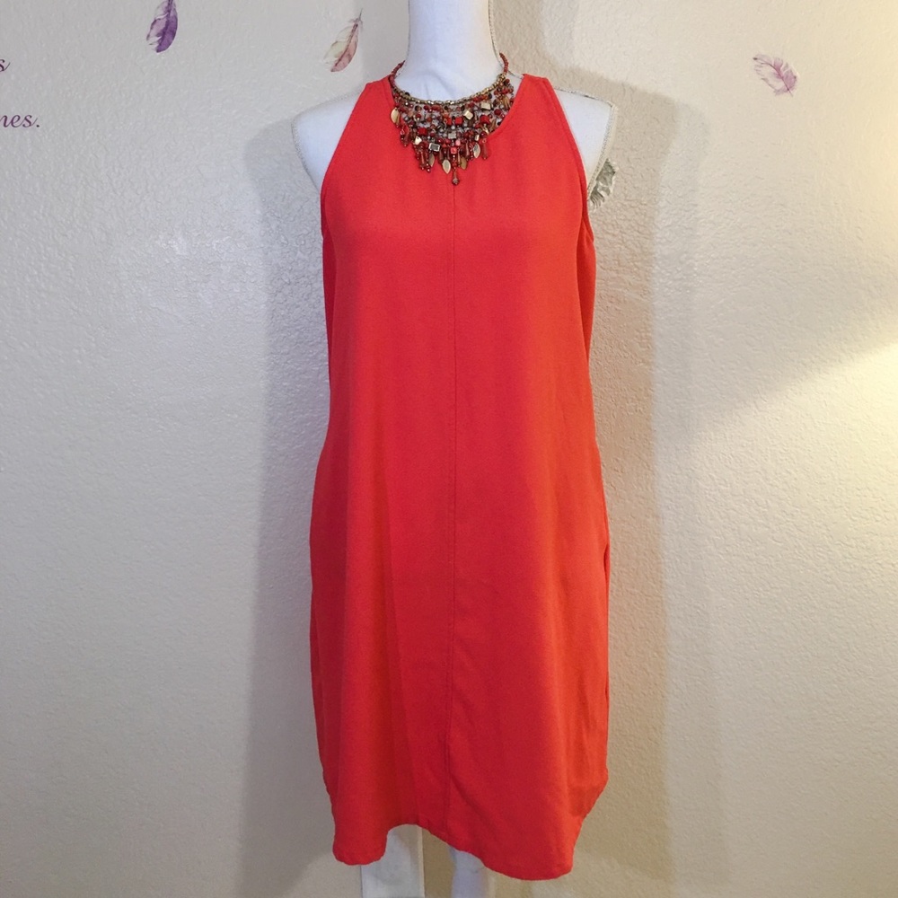 Maurices Coral color dress.